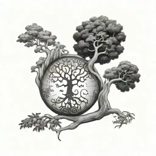 Tree Of Life In Atlas Holding The World