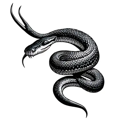 Snake Wrapped In Pincers