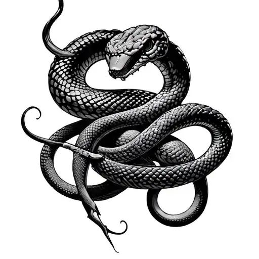 Infinite Snake With Streaks Female Motorcycle