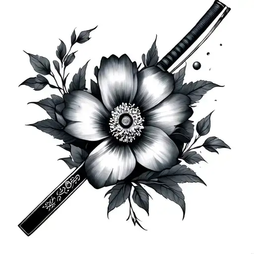 Katana With Flower