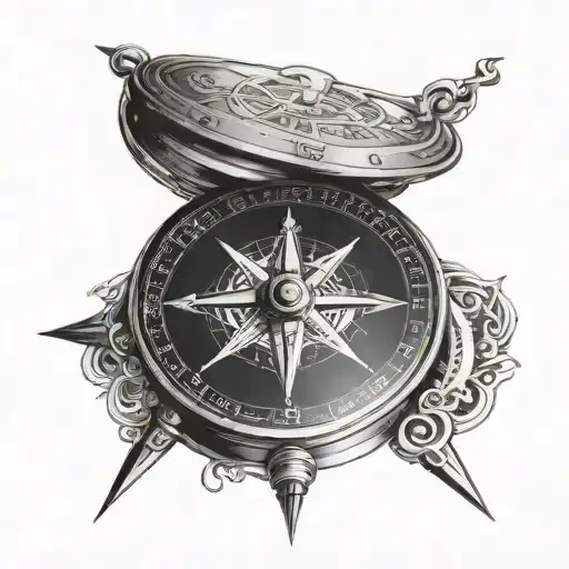 Compass With The Coordinates