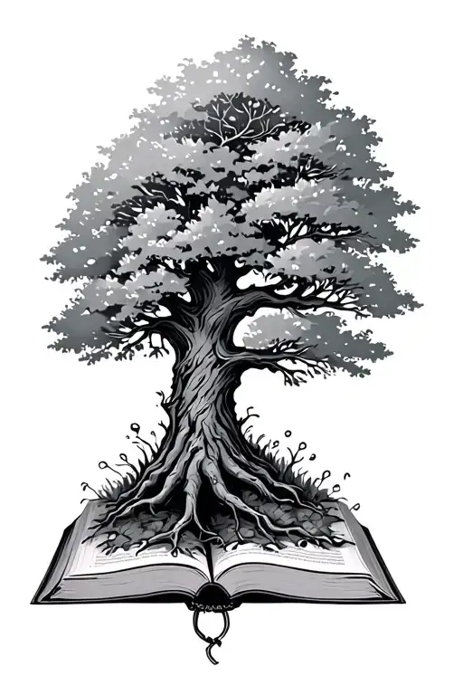 Tree Growing Out Of A Bible