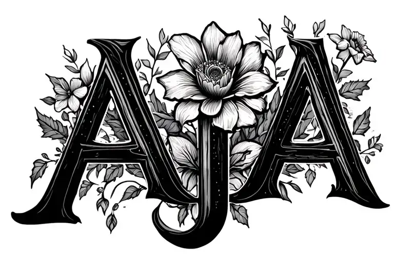 Letters Aja Witch Flowers Growing Amidst