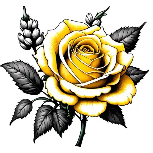 Yellow Rose Bluebonnet Texas