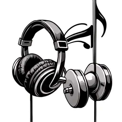 Music Note Headphone Cable Dumbell