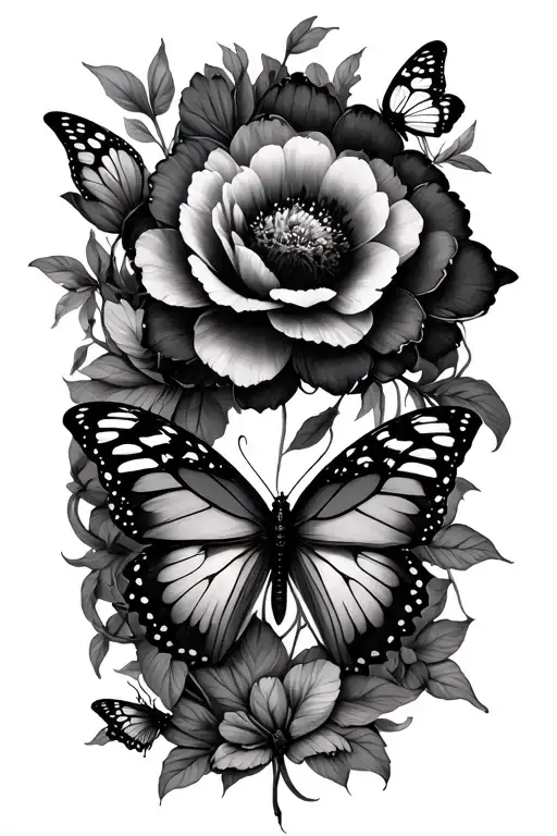 Shibari Flower And Butterflies