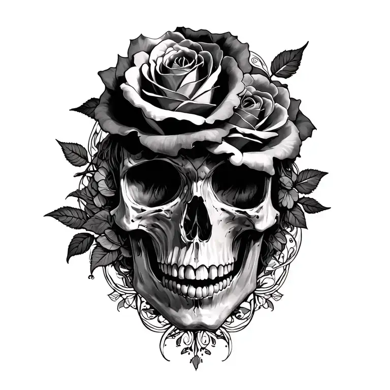 Divine Death With Rosas And Rosario