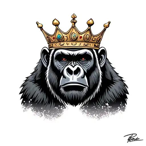 Gorrilla With Crown Head Only