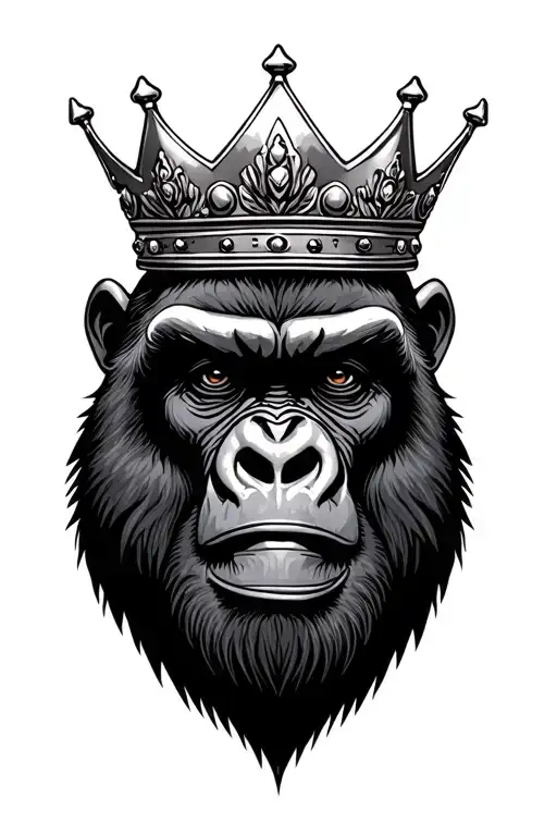 Gorrilla With Crown Head Only