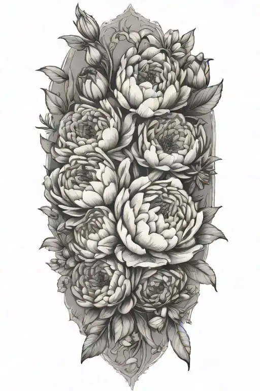 Marigold And Peony And Narcissus Bouquet