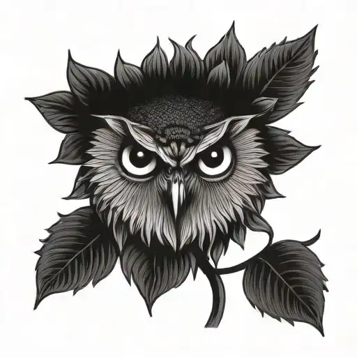 Sunflower And Owl