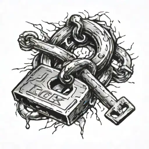 Broken Chain And Lock