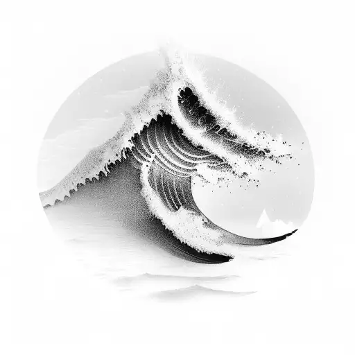 Ocean Wave And Mountains