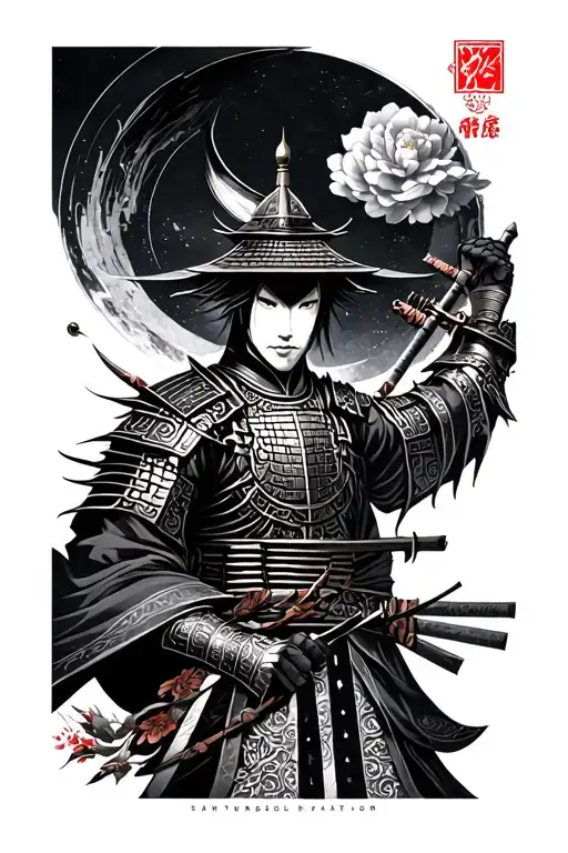 Samourai Cover With Japanese Theme