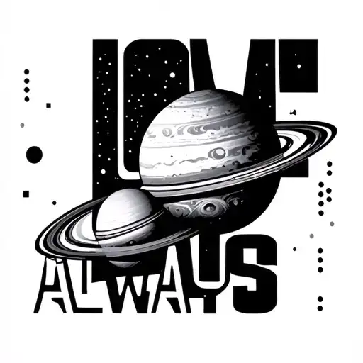 Planets Orbiting The Word Love Always In Morse Code