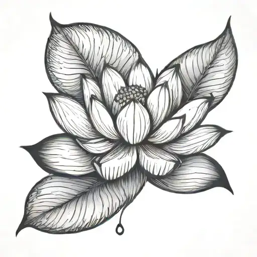 A Sunrise Reflected In The Petals Of A Lotus Flower