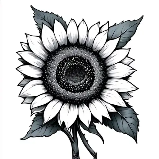 Sunflower And Ocean Scene