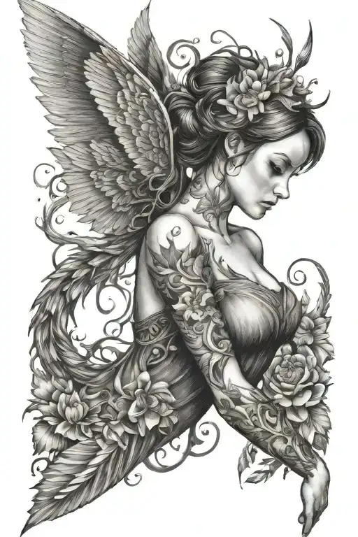Fairy Strong Woman Fire Bird Independent