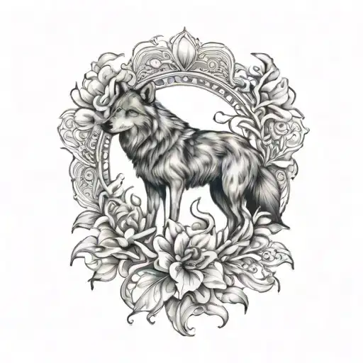 Wolf And Lilly Flowers