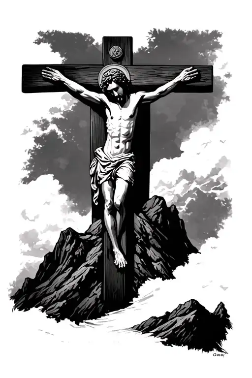 Rooted In Christ Crucifixion On The Mountain