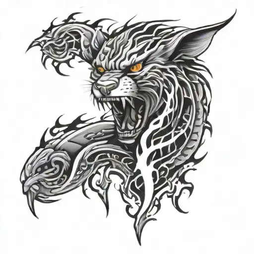 Fire And Lightning With Eyes Of Fury