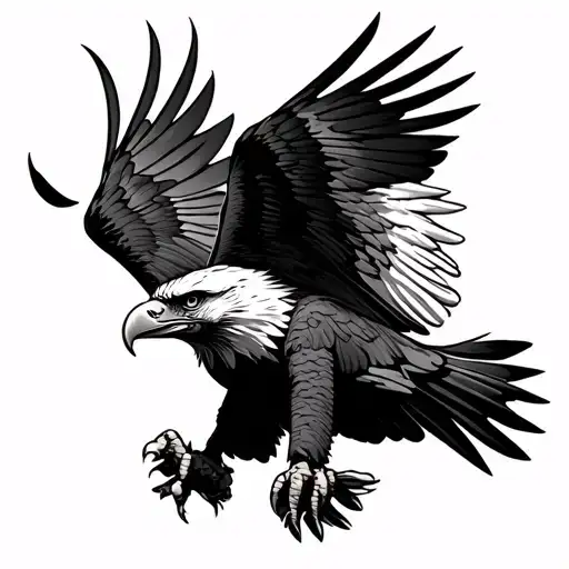 Eagle Attacking From The Front