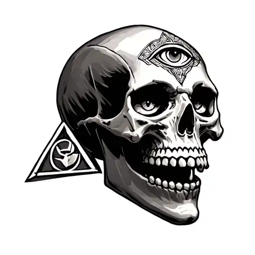 Skull With Illuminati Eye