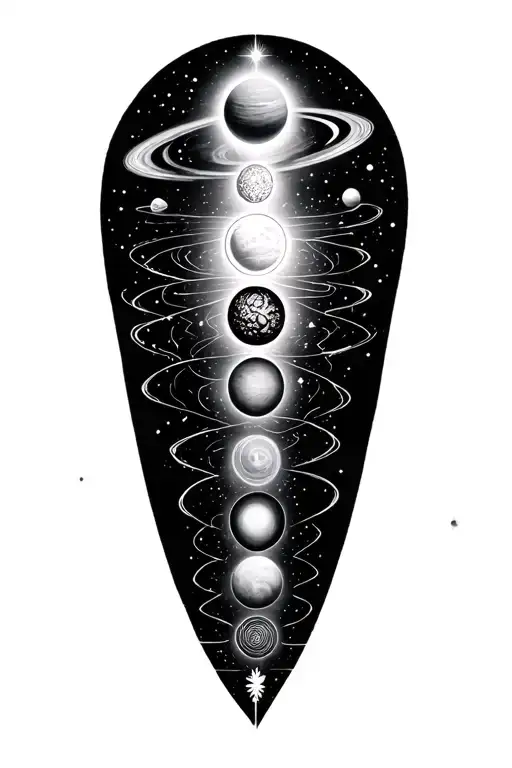 Chakras And Planets Orbiting