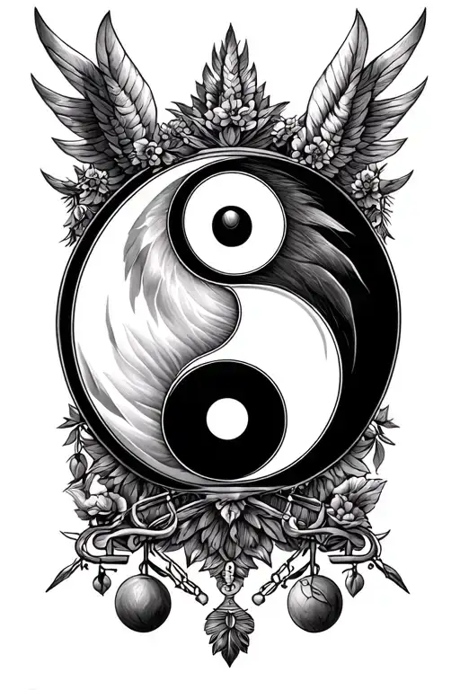 Libra With Yinyang Symbol