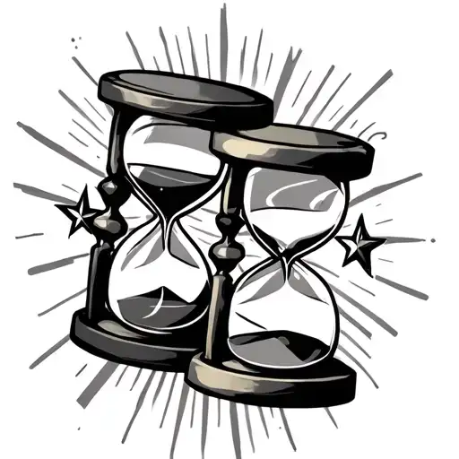 Dice With An Hourglass And The Image Of Death 2 Stars