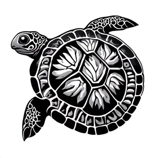 Maori Turtle Swimming