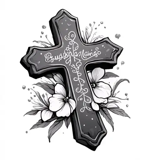 Cross With Booties For Kids Names