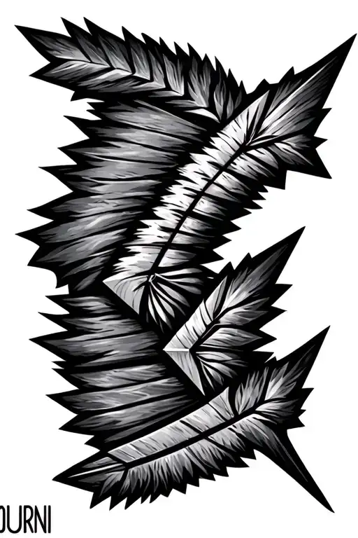 Indian Arrow Tattoo With The Name Journi