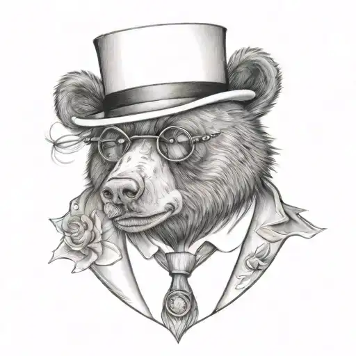 Bear With Monocle And Top Hat