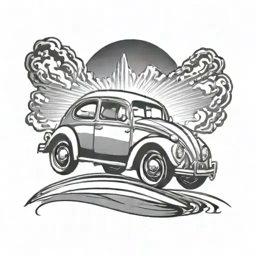 Fusca Car Driving Only Way