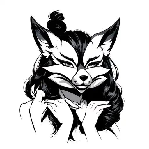 Gaisha Holding A Fox Mask