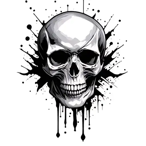Skulls Black Out Background