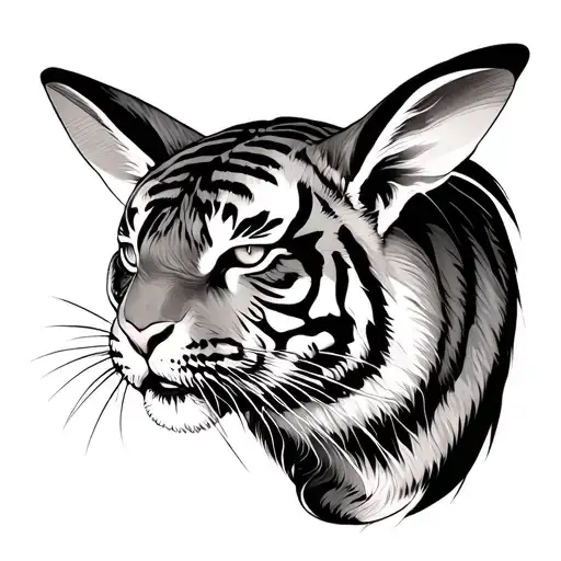 Tiger Hunting Rabbit