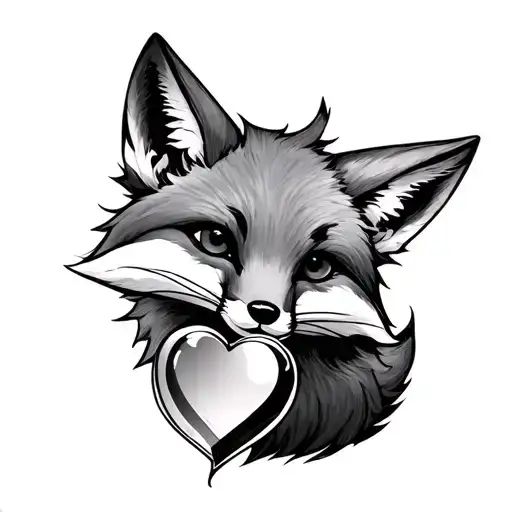 Fox With A Glass Heart Small