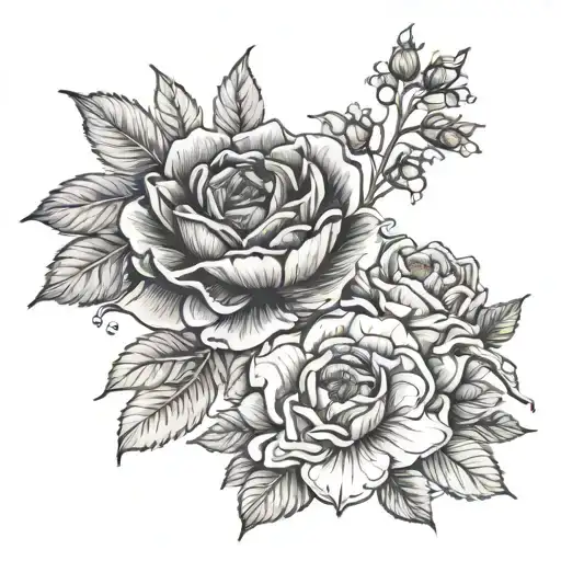 August Birth Flowers For A Child Holding Hands