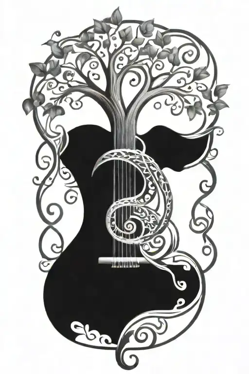 Tree Of Life With A Treble Clef Illuminated