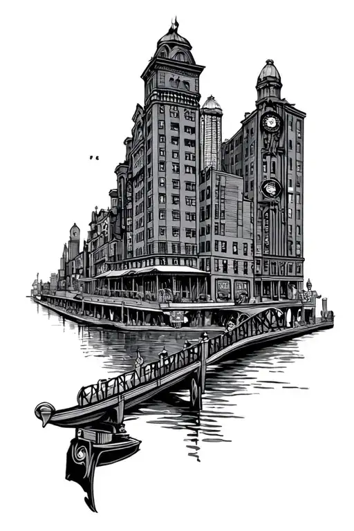 Postcard Of New Orleans Fine Line Tattoo City