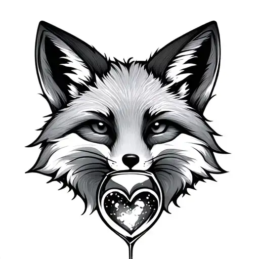 Fox With A Glass Heart Small