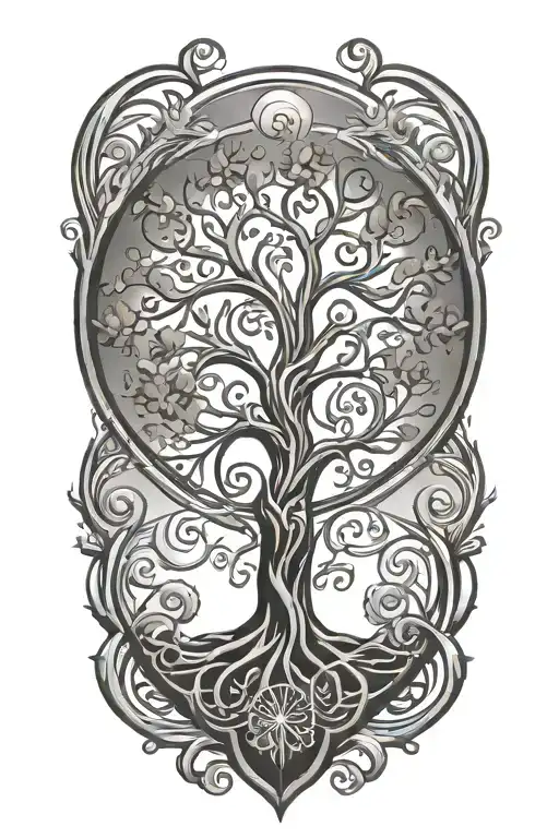 Tree Of Life With A Treble Clef Illuminated