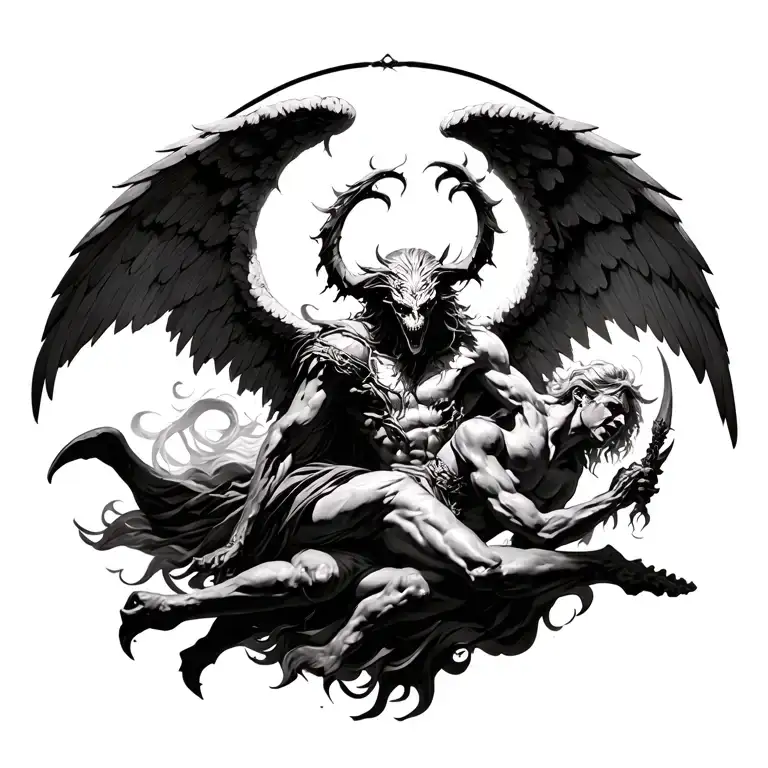 Angel And Demon War In Extensive Battle