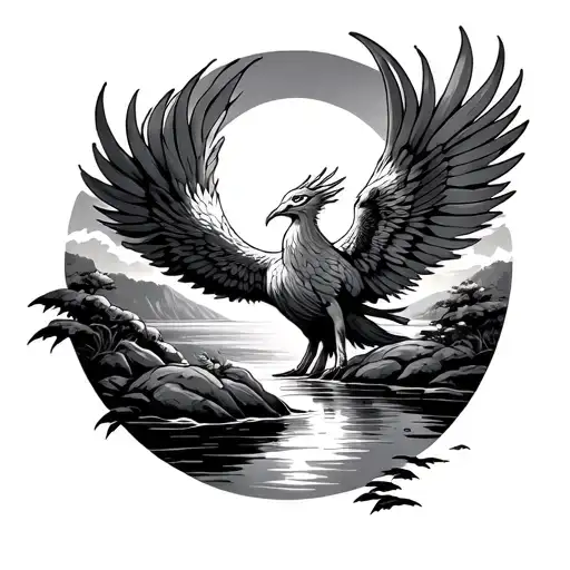 Phoenix And River And Sunshine