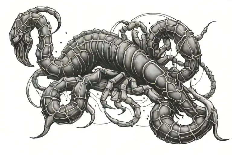 Scorpion On Taurus Signs Constellation Intertwined