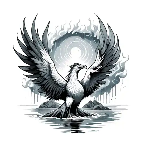 Phoenix And River And Rain