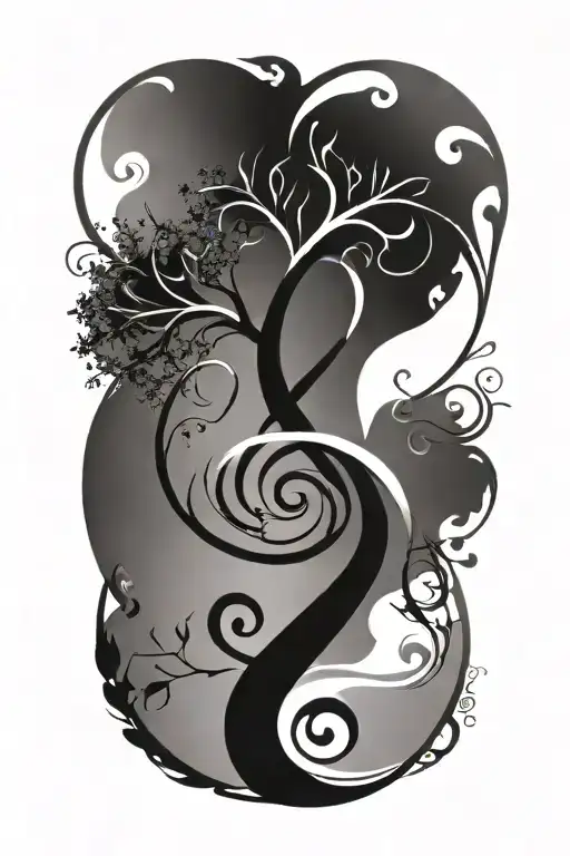 Tree Of Life Incorporated In A Treble Clef