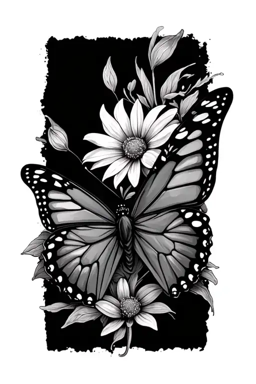 Butterfly Made With Birth Flowers